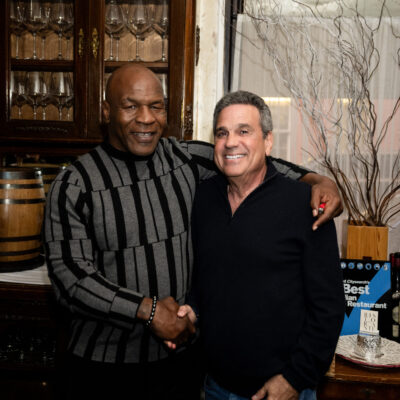Mike Tyson joins Stoler Automotive for dinner. Setup by The Dave Cantin Group.