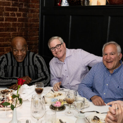 Mike Tyson joins Stoler Automotive for dinner. Setup by The Dave Cantin Group.