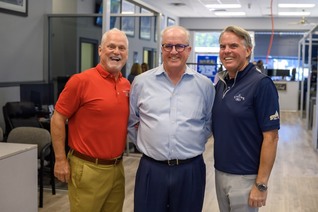 L-R: David Burnett, Mike Lacey, Edward Stivers