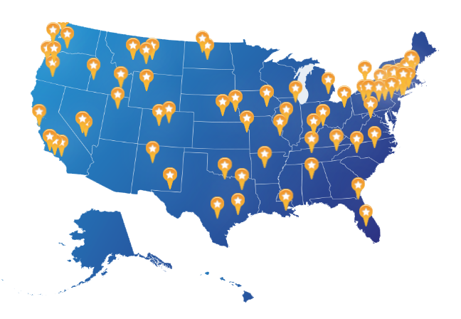 DCG giving - pins on the US