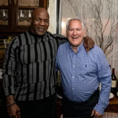 Mike Tyson joins Stoler Automotive for dinner. Setup by The Dave Cantin Group.