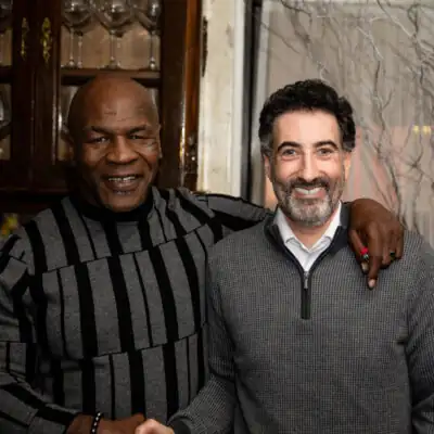 Mike Tyson joins Stoler Automotive for dinner. Setup by The Dave Cantin Group.